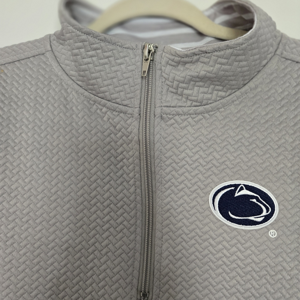 Penn State Gray Quilted Half Zip Women's Pullover